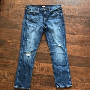 J.Crew Distressed Stretch Boyfriend Jean